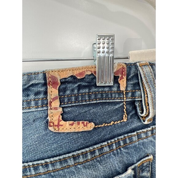Y2K Cult Of Individuality Jeans Size 34 Medium Wash Distressed Straight Leg - Picture 4 of 10